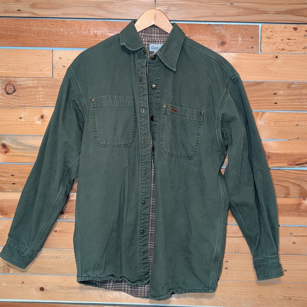 Carhartt Olive Green Lightweight Shirt Jacket